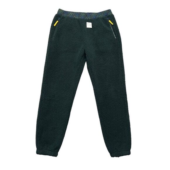 JW Anderson X UNIQLO Joggers Men's Size Large Green Pile Fleece Pants Sweatpants - Picture 1 of 10